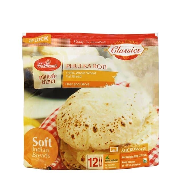Phulka Roti Value Pack Frozen - 30 pieces - Haldiram's