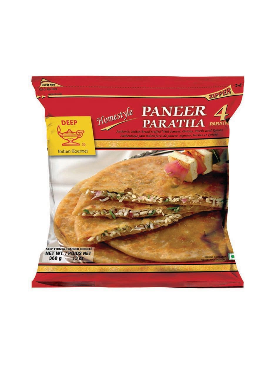 Paneer Paratha Frozen - 4 pcs - Deep