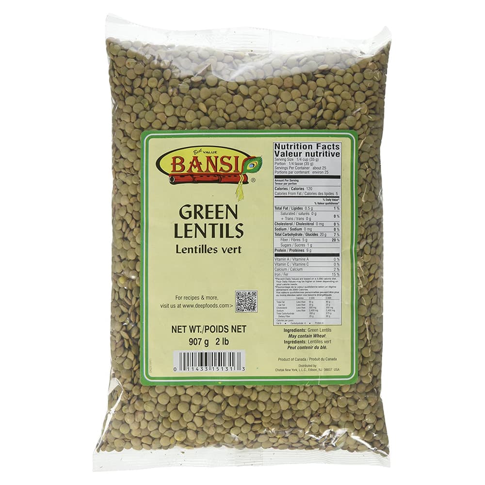 Green Lentils - 2lb - Bansi