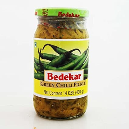 Green Chilli Pickle - 14 oz - Bedekar