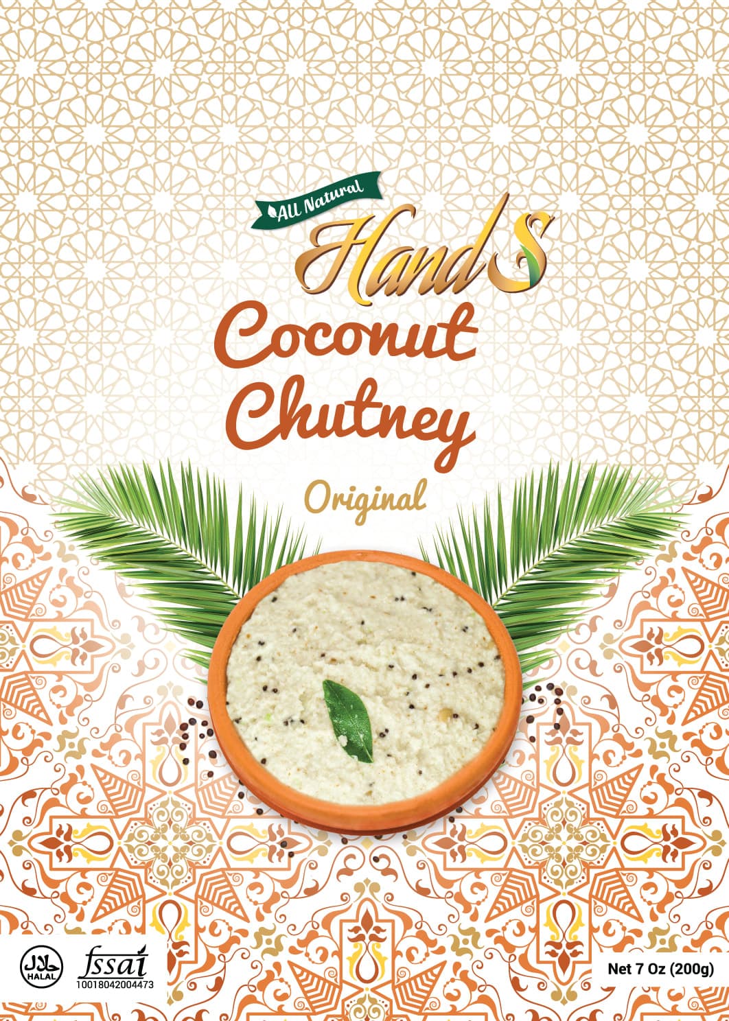Coconut Chutney Original - 7 Oz - Hands