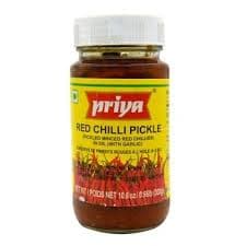 Red Chilli Pickle (with Garlic) - 300 g - Priya