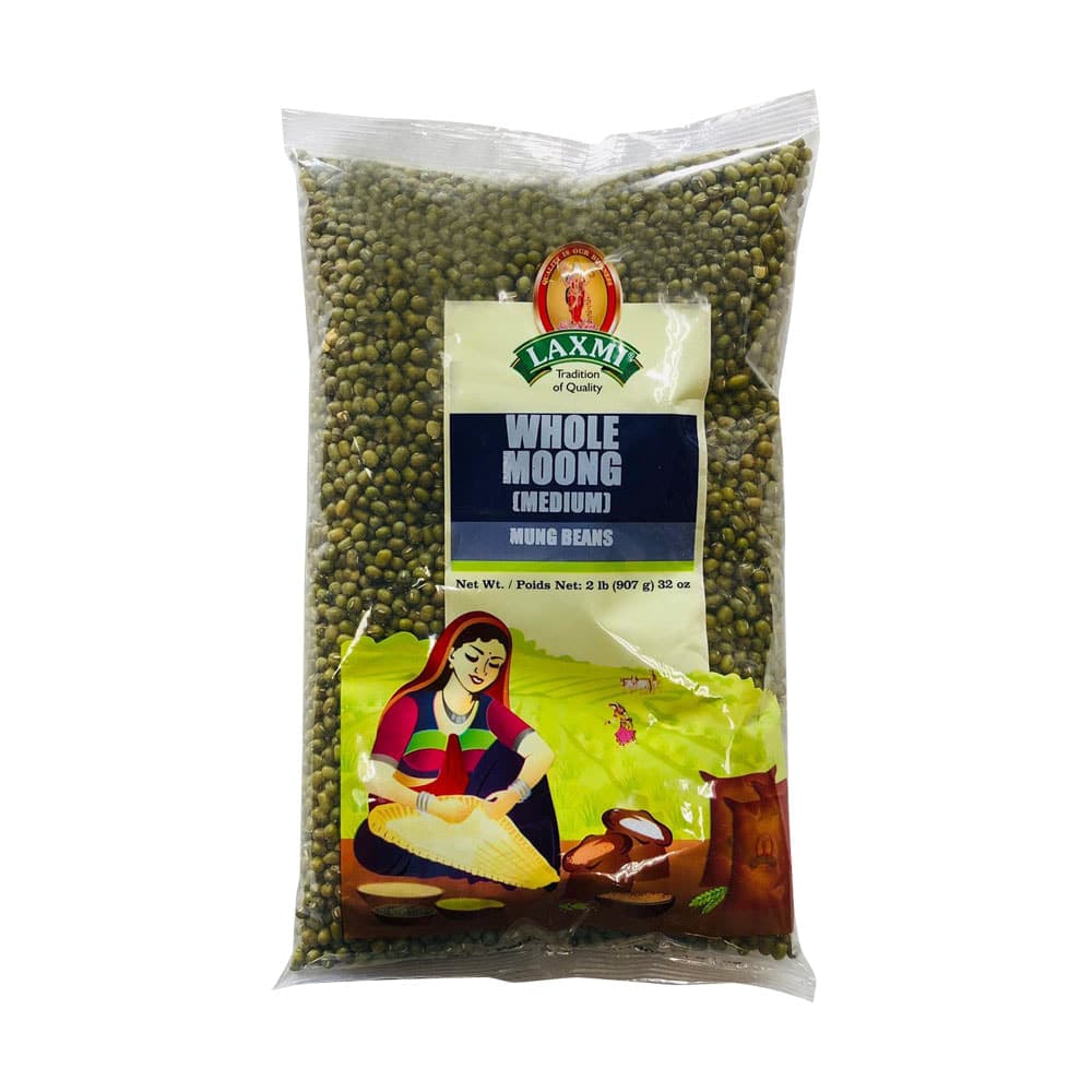 Whole Moong Medium - 2 lb - Laxmi