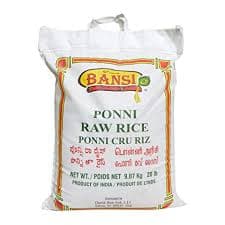 Ponni Raw Rice - 20 lb - Bansi
