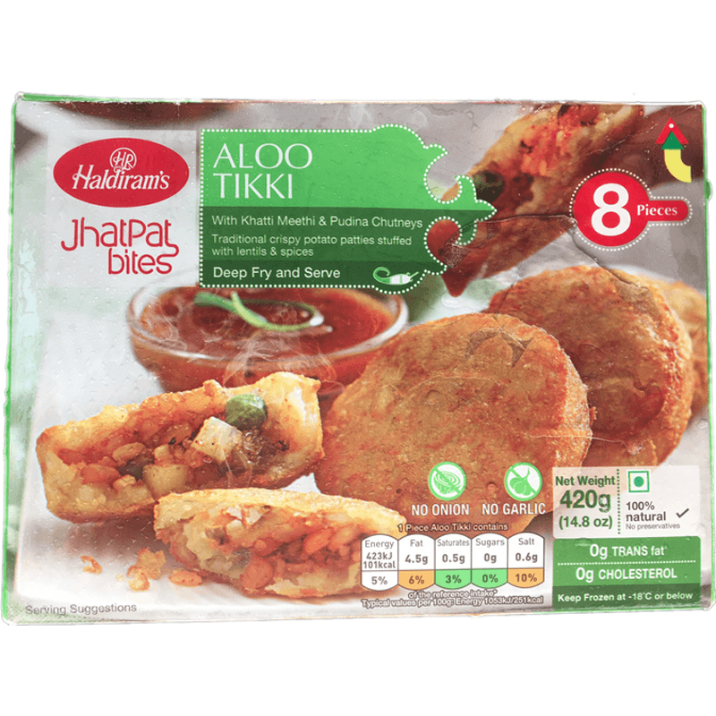 Aloo Tikki Frozen - 8 pcs - Haldiram's
