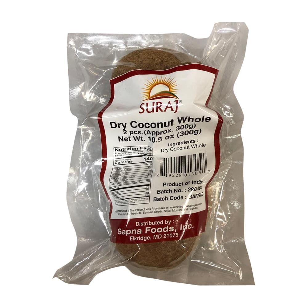 Dry Coconut Whole - 2 pc/approx 300 g - Suraj