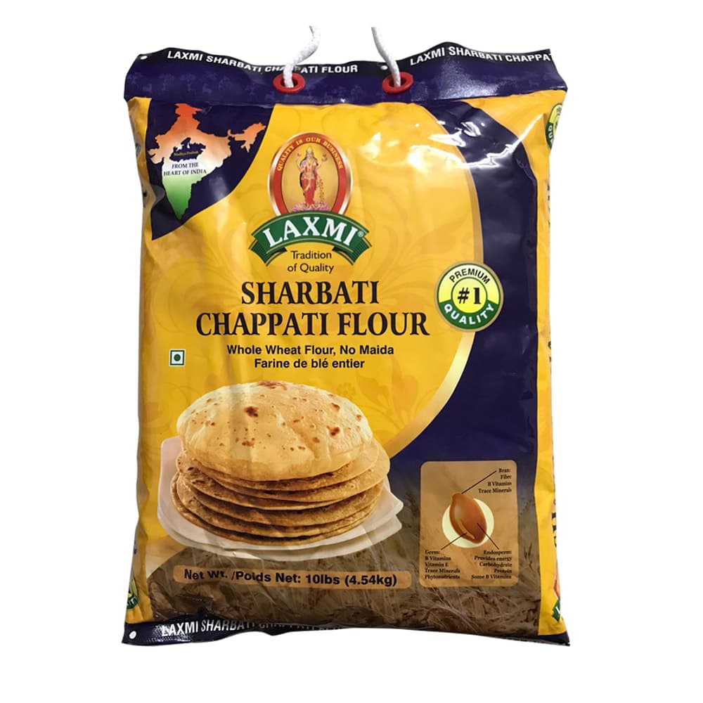 Sharbati Chappati Atta Flour - 10 lb - Laxmi
