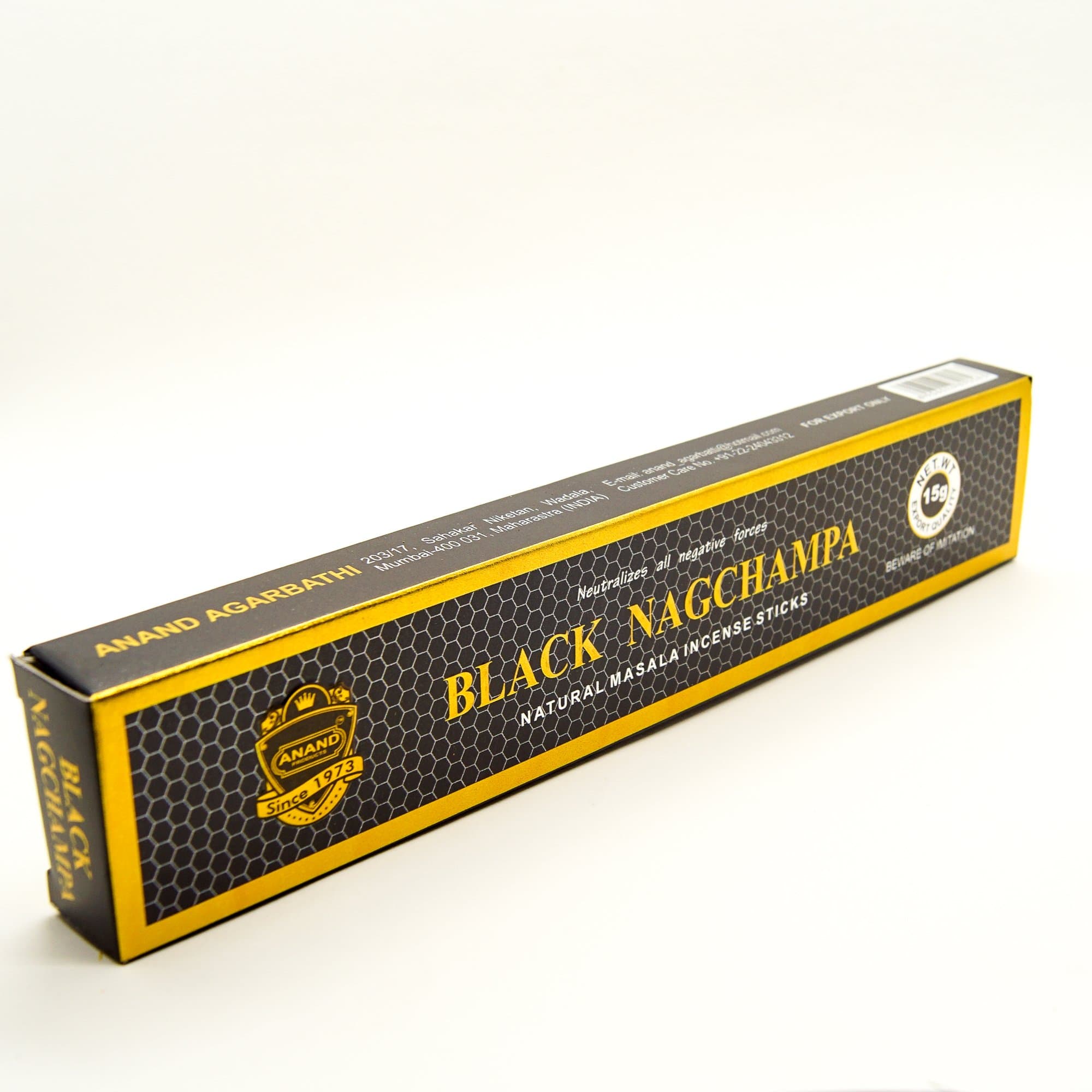 Black Nagchampa Incense Sticks - 15 g - Anand's