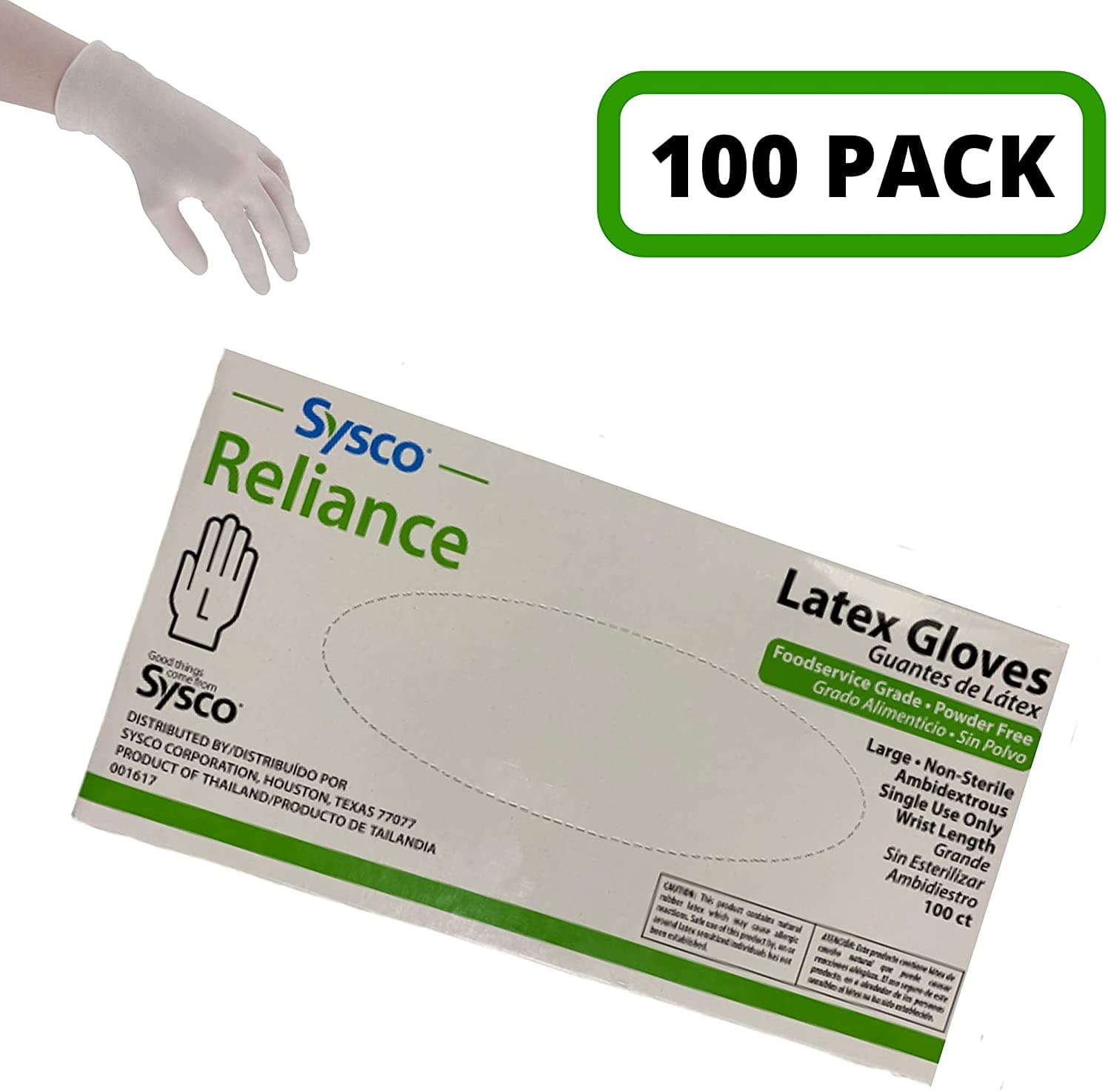 Vinyl Gloves Powder Free Box (Large) - 100/pack