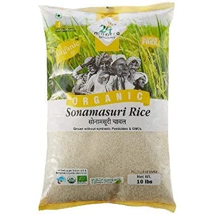 Organic Sonamasuri White Rice - 10 lb - 24 Mantra