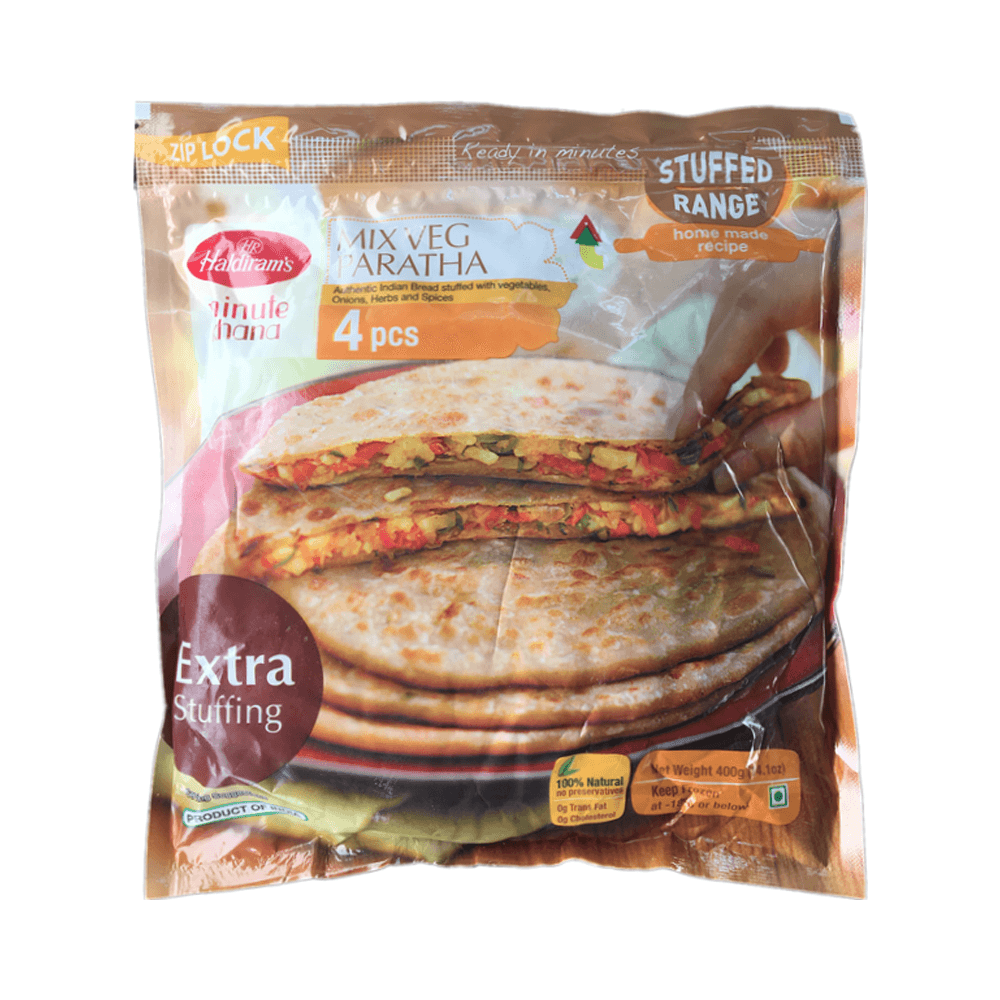 Mix Veg Paratha Frozen - 4 pcs - Haldiram's