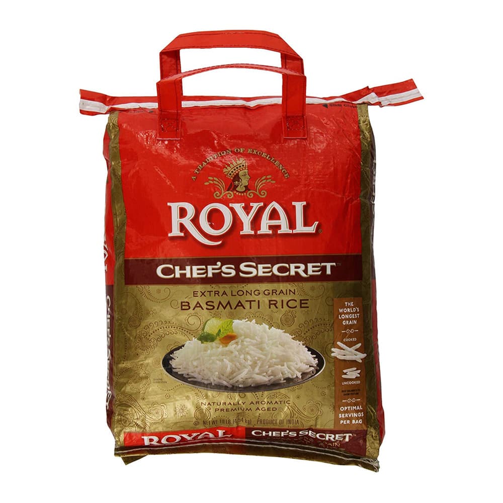 Chef's Secret Extra Long Grain Basmati Rice - 10 lb - Royal