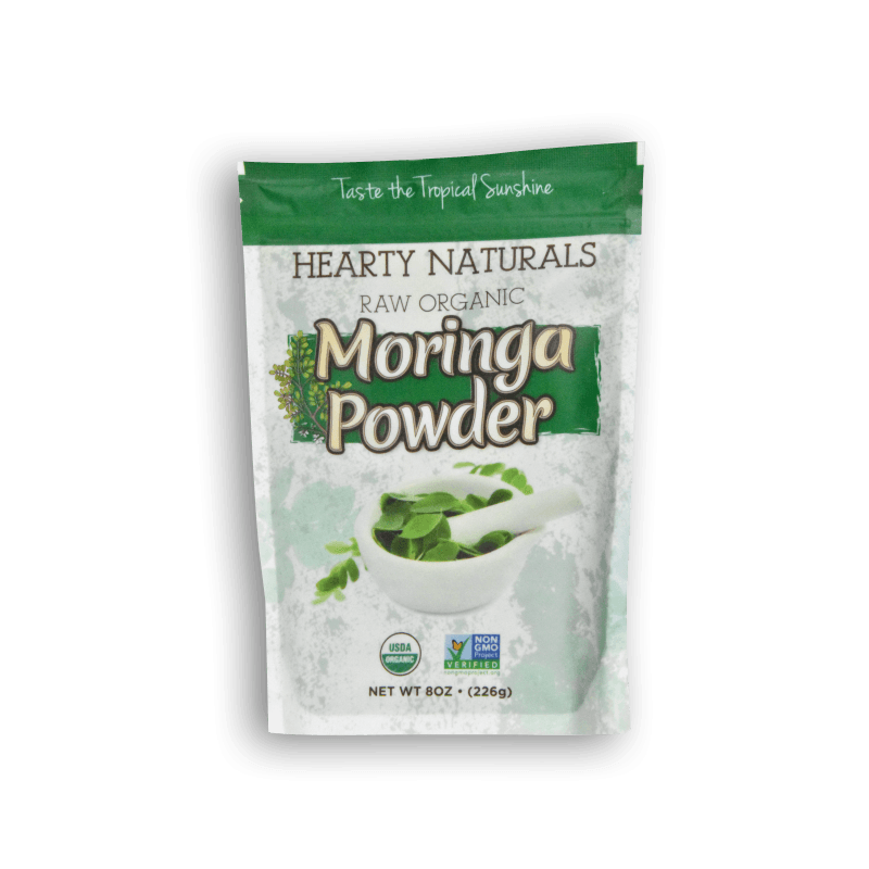 Raw Organic Moringa Powder - 8 oz - Hearty Naturals