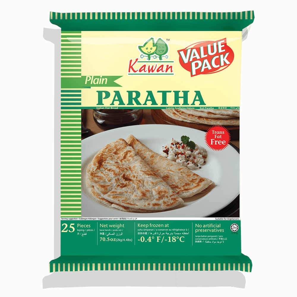 Plain Paratha Value Pack Frozen - 25 pieces - Kawan